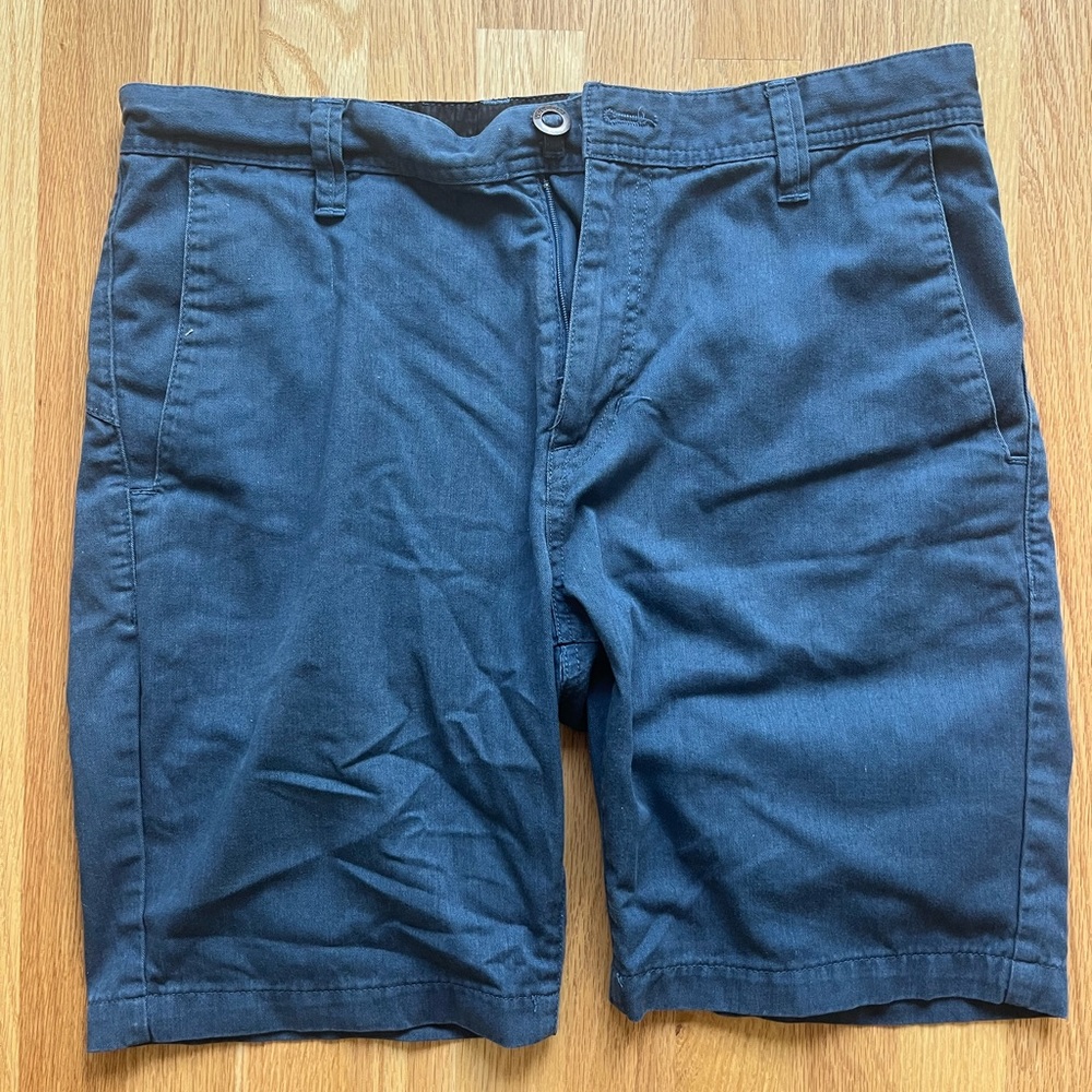 Blue Flat Front Shorts